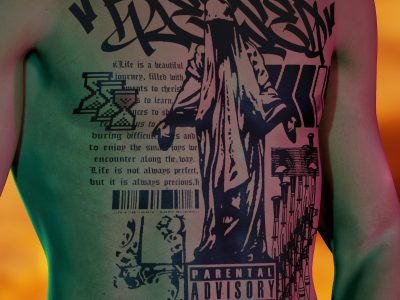 Тату майстер в стилі Blackwork