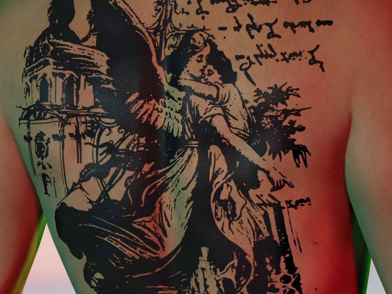 Тату майстер в стилі Blackwork